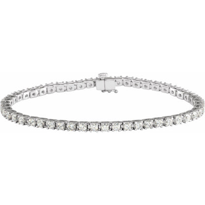 4 CTW Natural Diamond Line 7 1/4" Bracelet