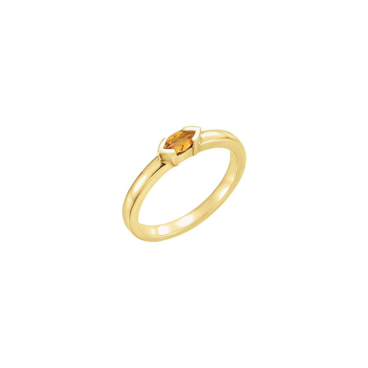 Natural Citrine Stackable Family Ring