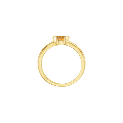 Natural Citrine Stackable Family Ring