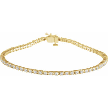2 CTW Natural Diamond Line 7 1/4" Bracelet
