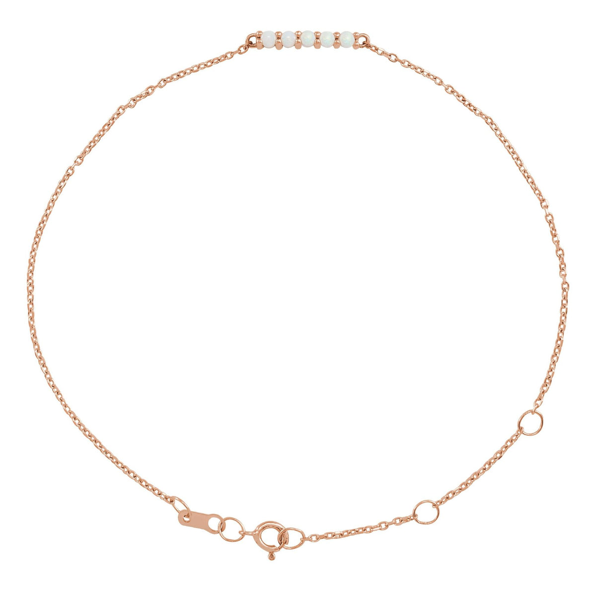 Natural Ethiopian Opal Bar 6 1/2-7 1/2" Bracelet