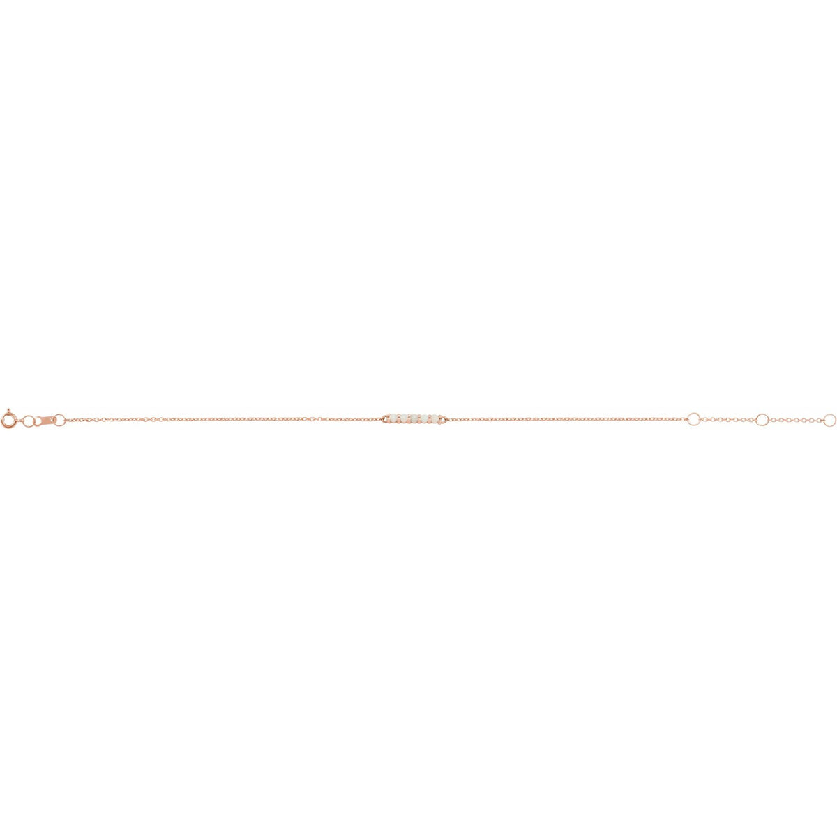 Natural Ethiopian Opal Bar 6 1/2-7 1/2" Bracelet