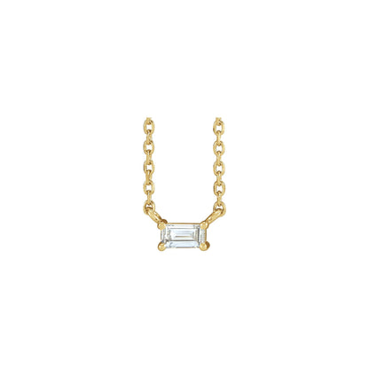 1/8 CT Natural Diamond Solitaire 18" Necklace