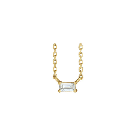 1/8 CT Natural Diamond Solitaire 18" Necklace