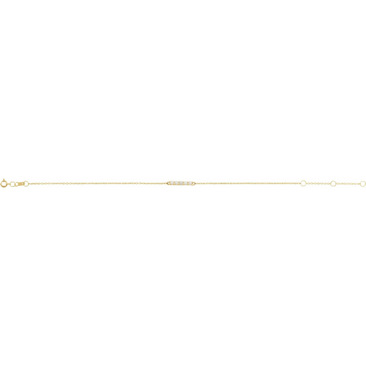 Natural Ethiopian Opal Bar 6 1/2-7 1/2" Bracelet