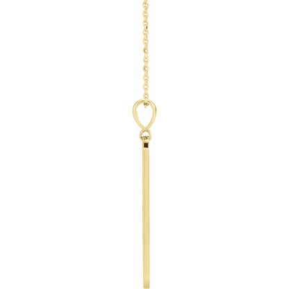 Natural Diamond Moon Phase Bar Necklace or Pendant