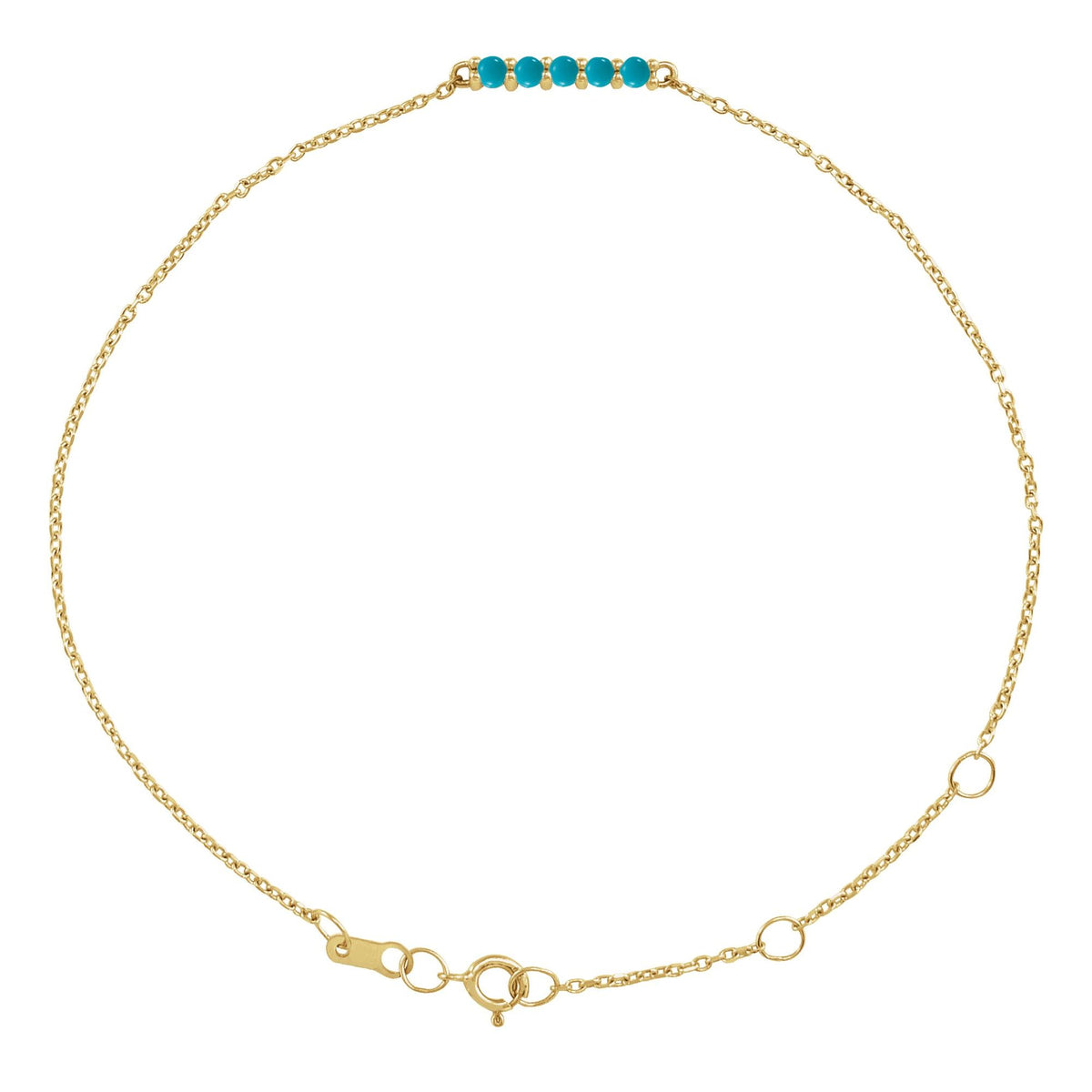 Natural Turquoise Bar 6 1/2-7 1/2" Bracelet