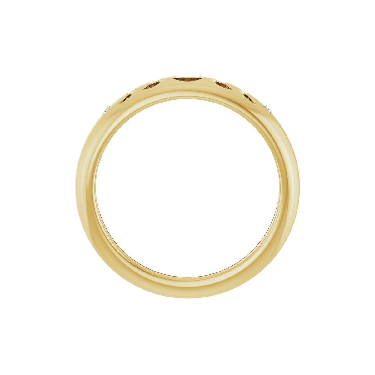.015 CTW Natural Diamond Moon Phase Ring
