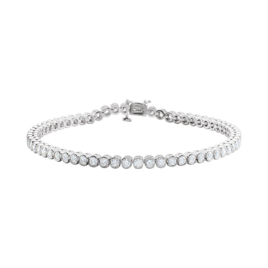 3 1/6 CTW Natural Diamond Line 7 1/4" Bracelet