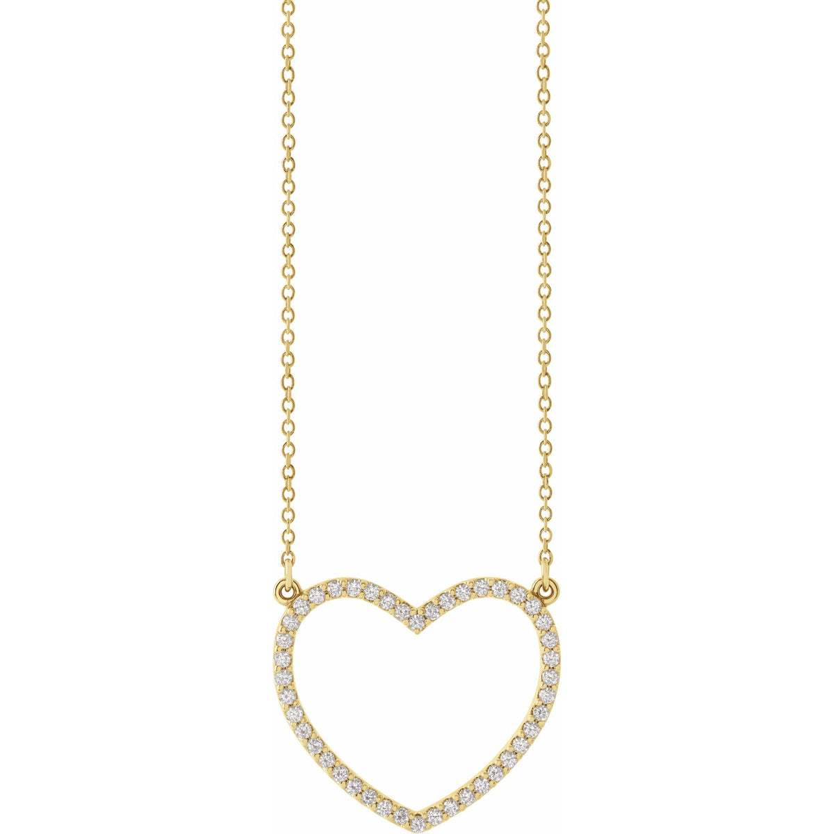 Natural Diamond Heart Necklace