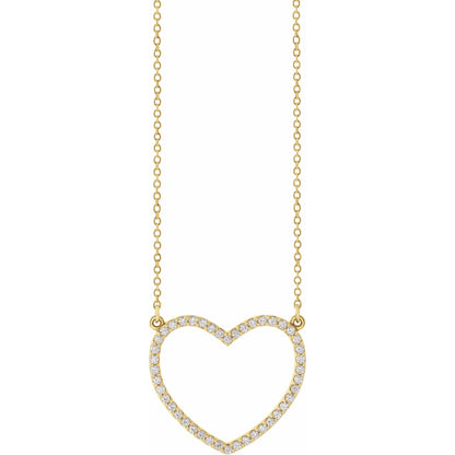 Natural Diamond Heart Necklace