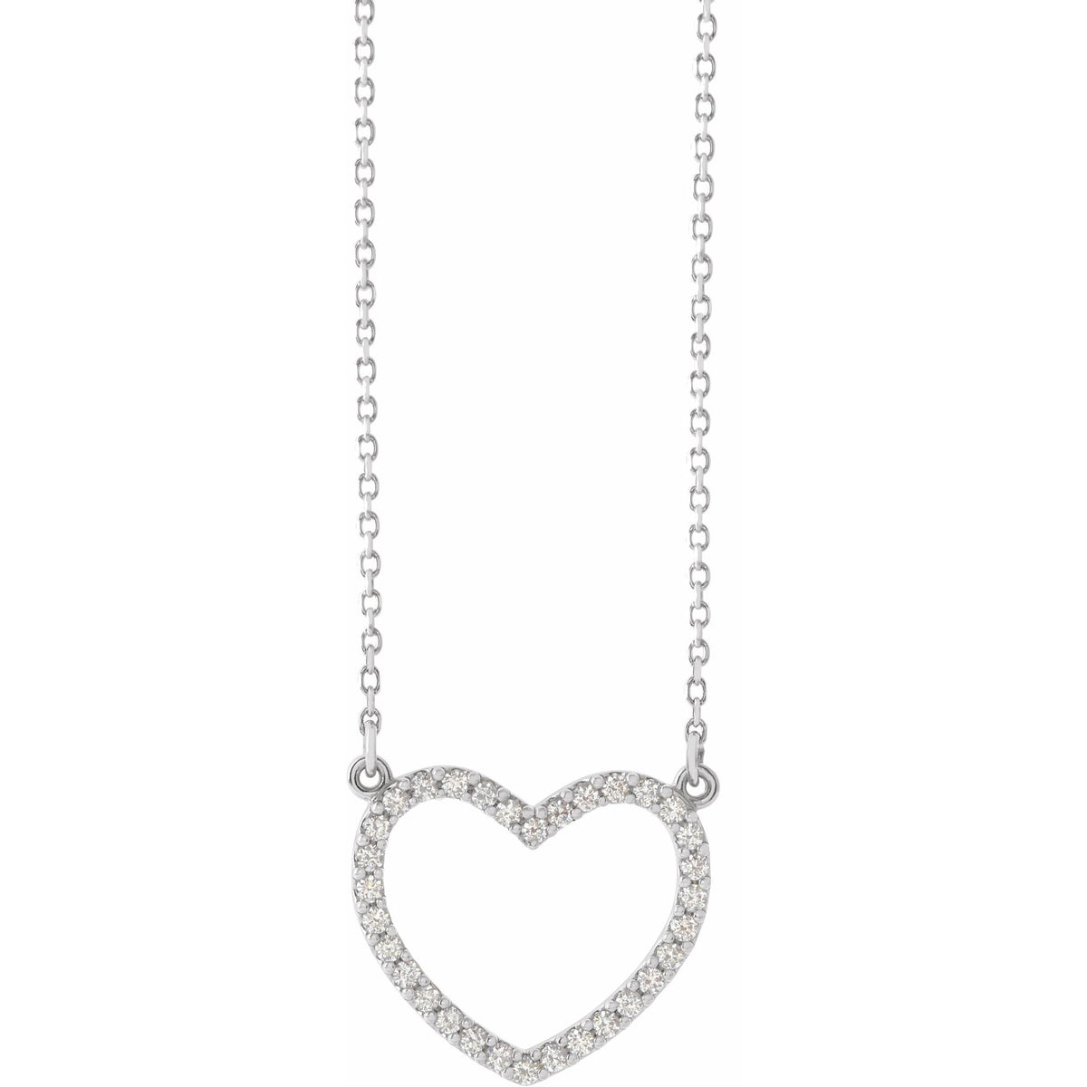 Natural Diamond Heart Necklace
