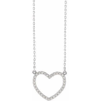 Natural Diamond Heart Necklace