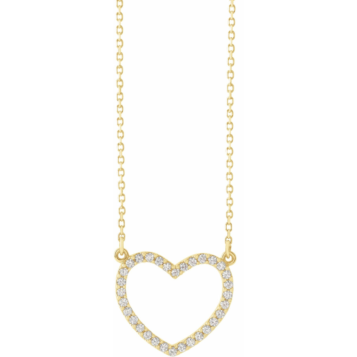 Natural Diamond Heart Necklace