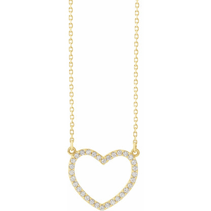 Natural Diamond Heart Necklace