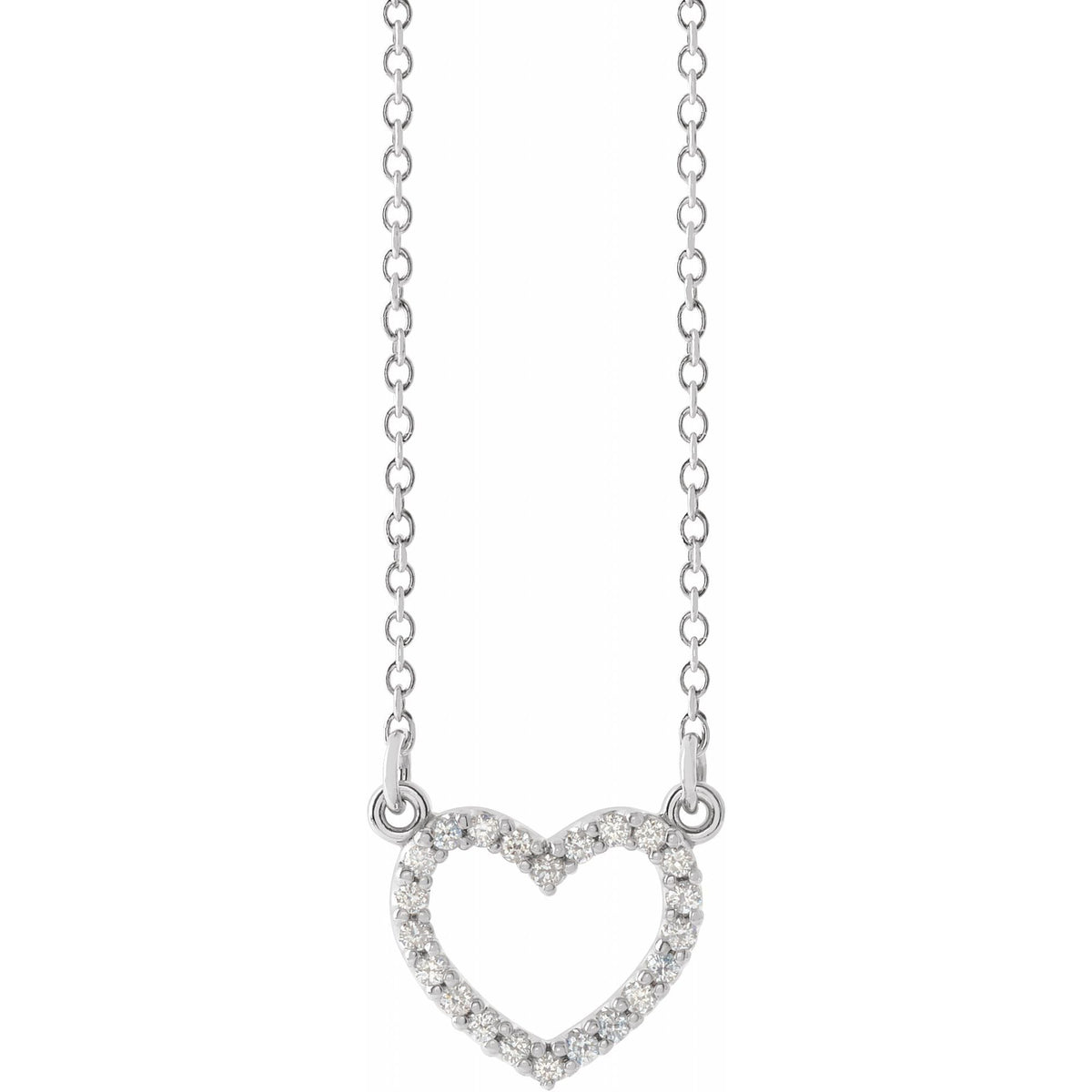 Natural Diamond Heart Necklace