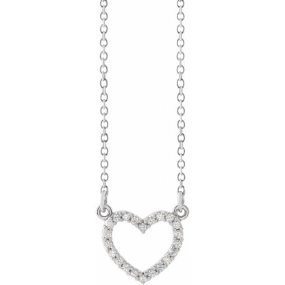 Natural Diamond Heart Necklace