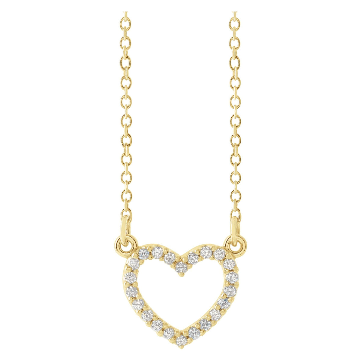 Natural Diamond Heart Necklace