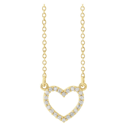 Natural Diamond Heart Necklace