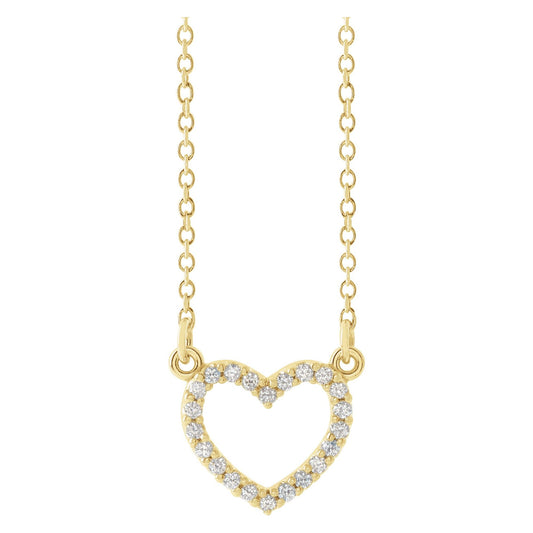 Natural Diamond Heart Necklace