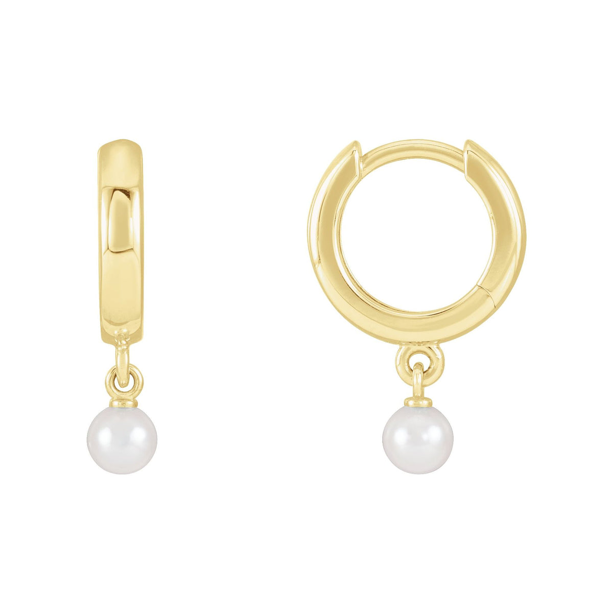Cultured Seed Pearl Hoop Earrings