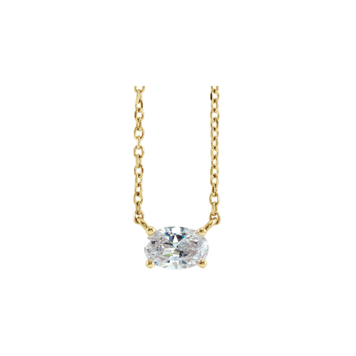 Natural Diamond Solitaire Necklace