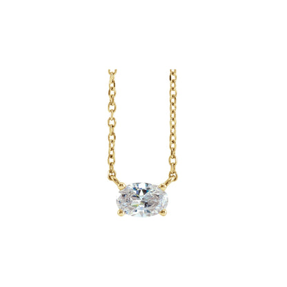 Natural Diamond Solitaire Necklace