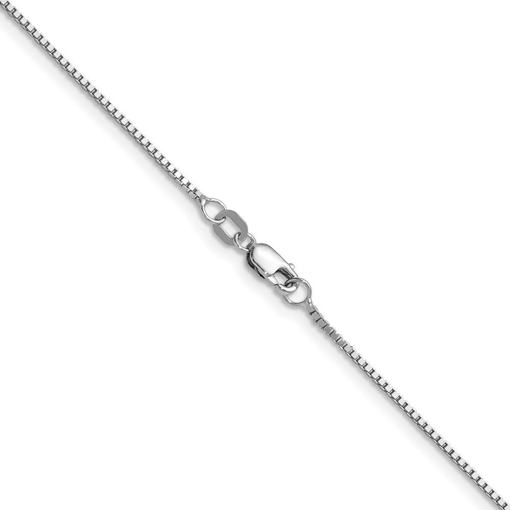 1mm Box Chain - White Gold
