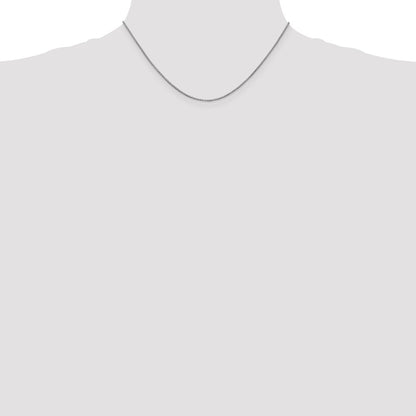 1mm Box Chain - White Gold