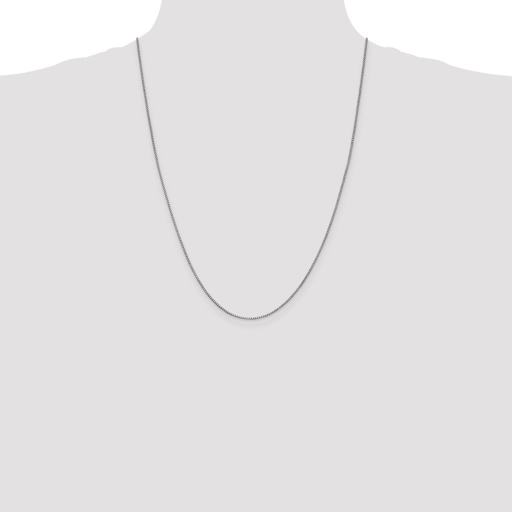 1mm Box Chain - White Gold