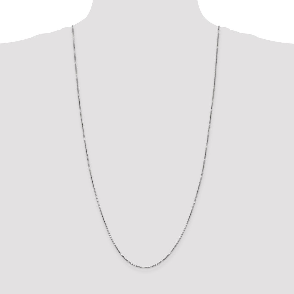 1mm Box Chain - White Gold