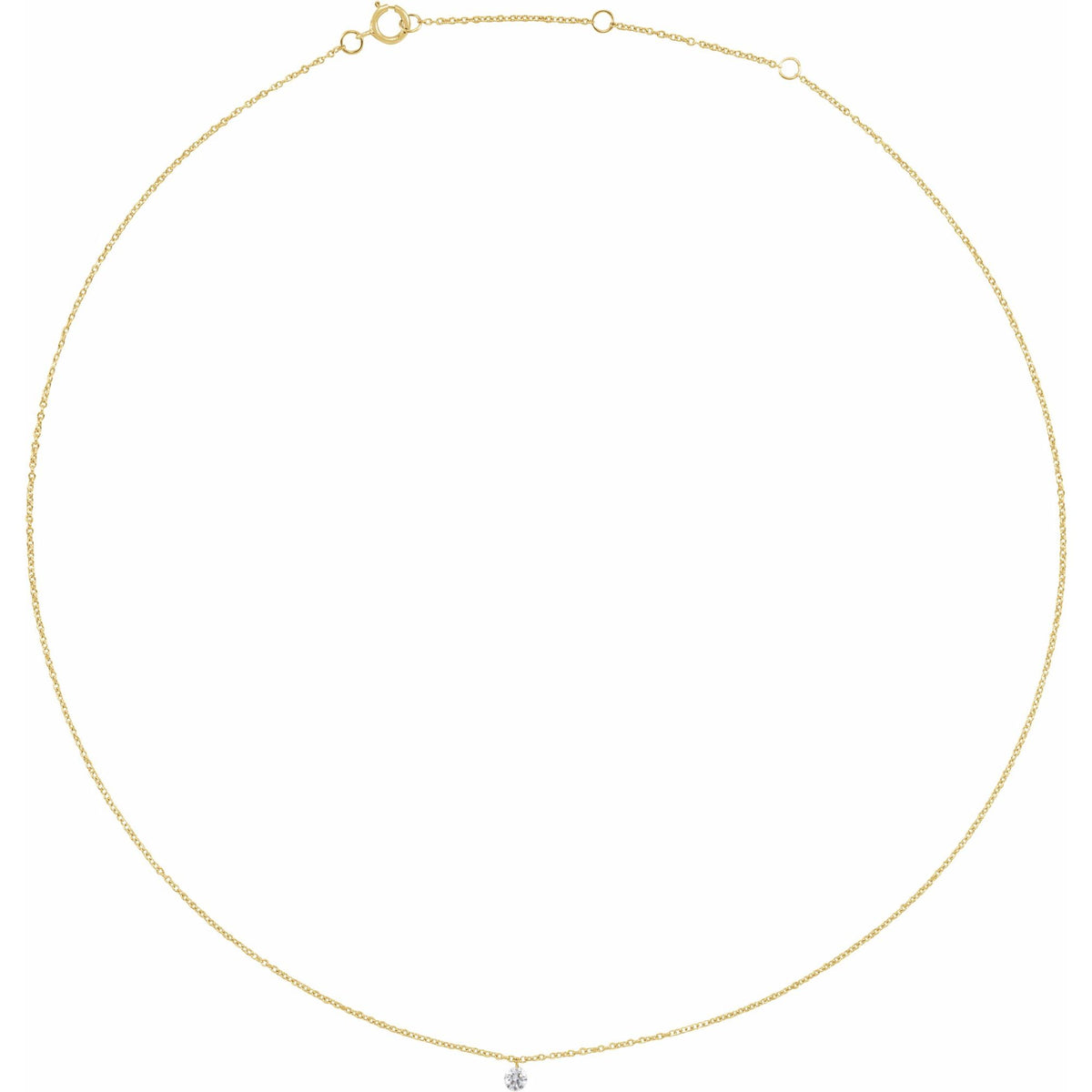 Natural Diamond Solitaire Necklace
