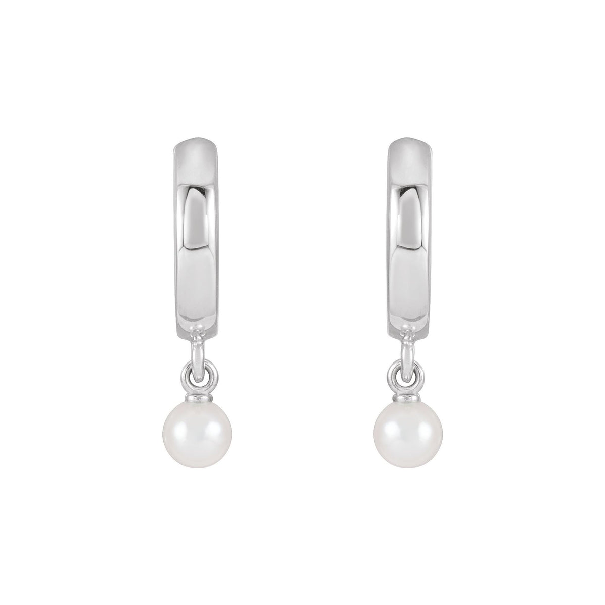 Cultured Seed Pearl Hoop Earrings