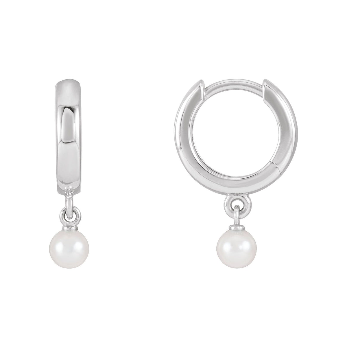 Cultured Seed Pearl Hoop Earrings