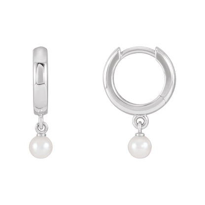 Cultured Seed Pearl Hoop Earrings