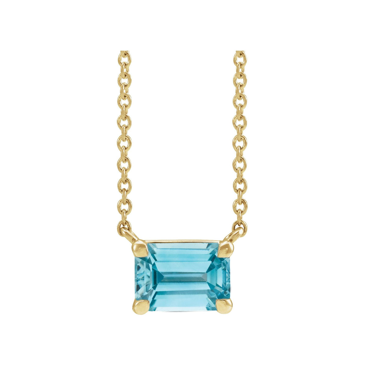 Natural Blue Zircon 18" Necklace