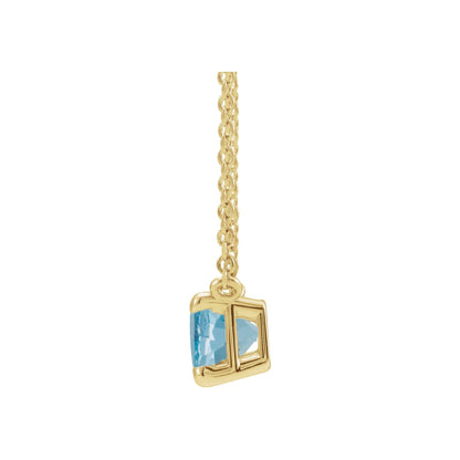 Natural Aquamarine 18" Necklace