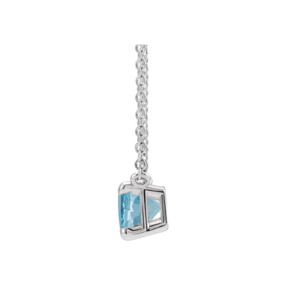Natural Aquamarine 18" Necklace