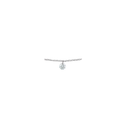 1/6 CT Drilled Natural Diamond Solitaire 16-18" Necklace