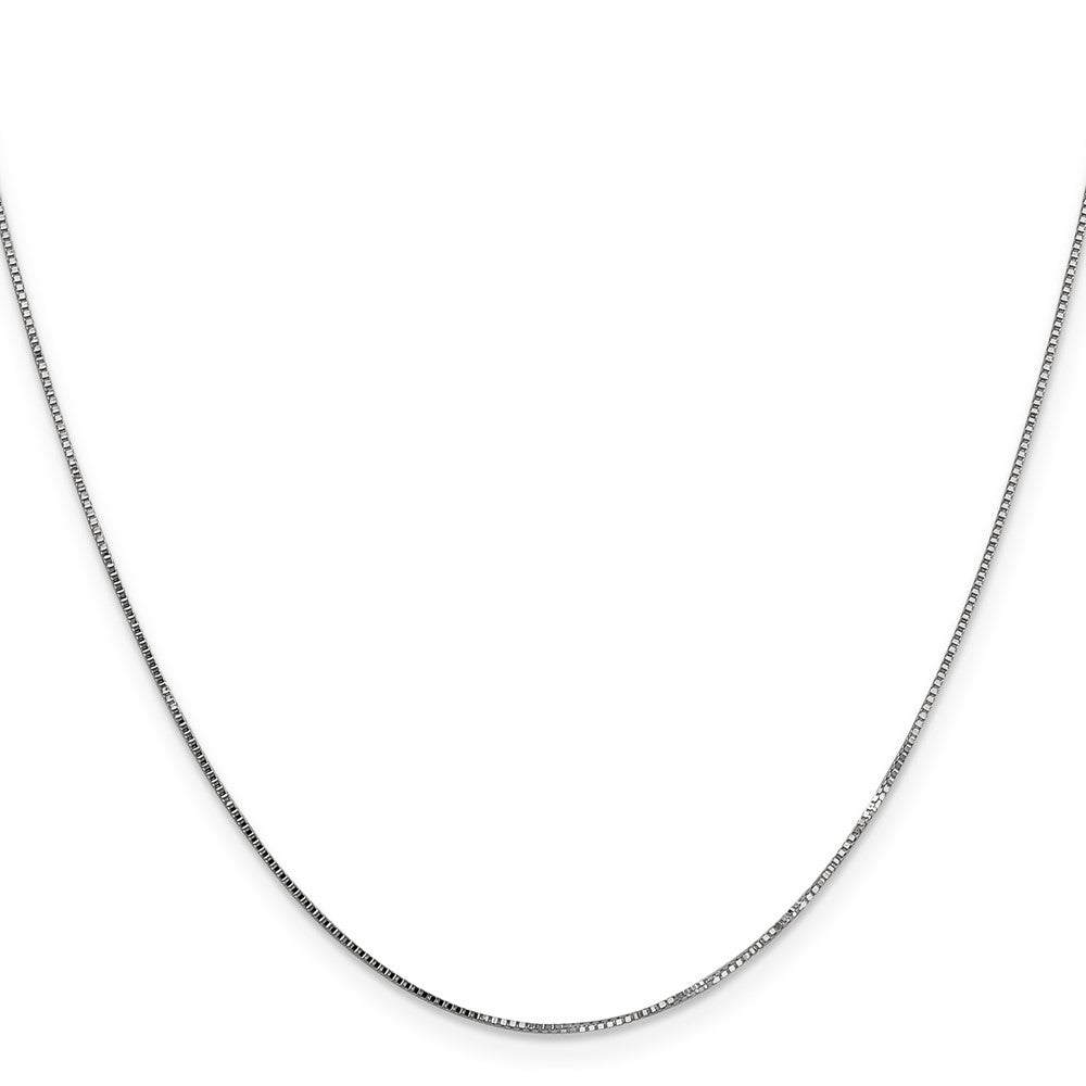 .8mm Box with Spring Ring Clasp Chain - White Gold