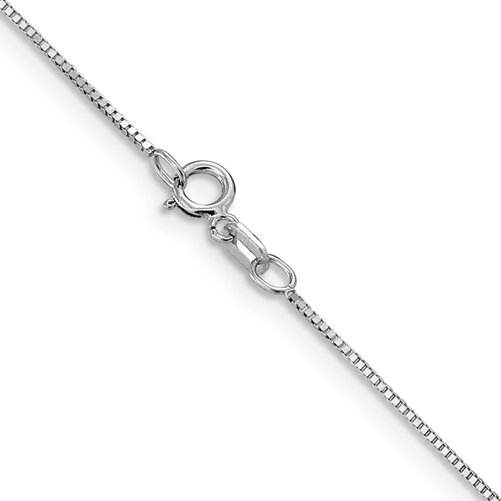 .8mm Box with Spring Ring Clasp Chain - White Gold