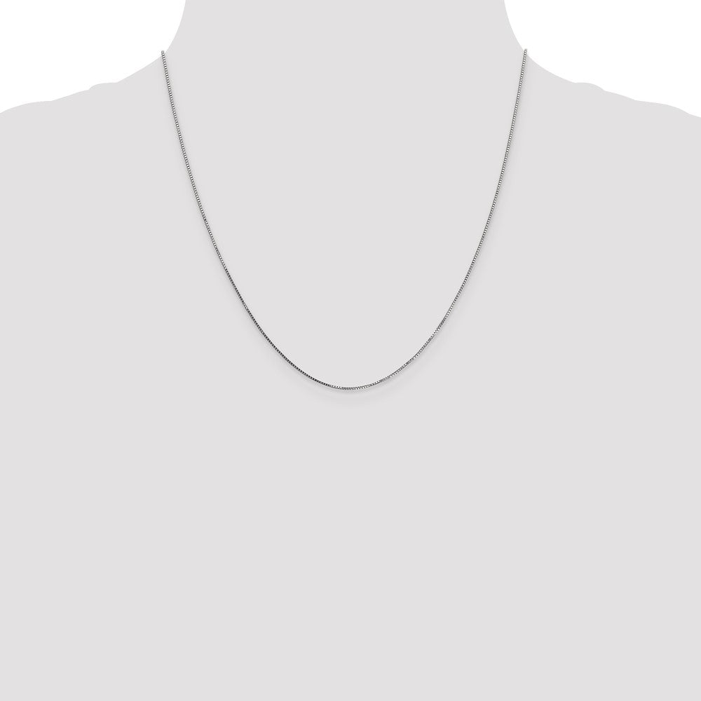 .8mm Box with Spring Ring Clasp Chain - White Gold