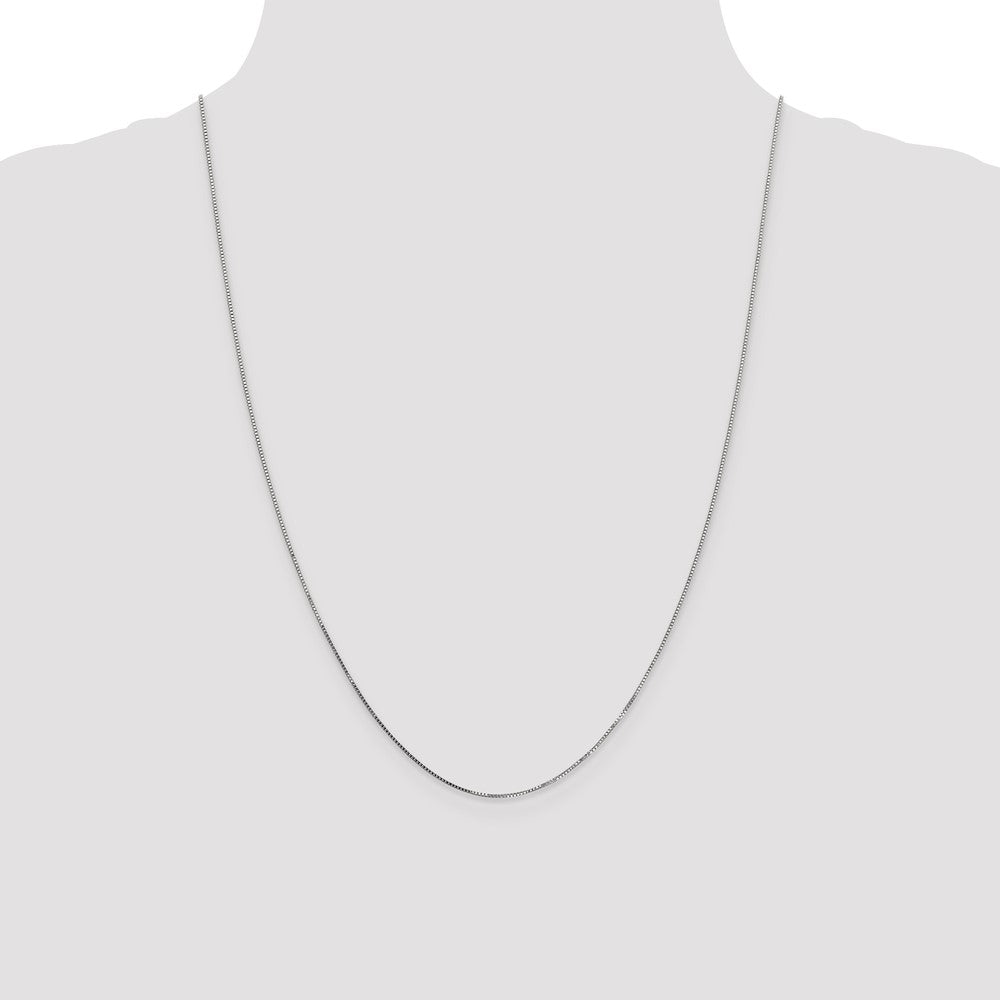 .8mm Box with Spring Ring Clasp Chain - White Gold
