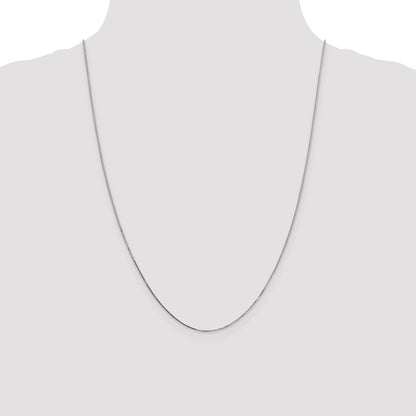 .8mm Box with Spring Ring Clasp Chain - White Gold