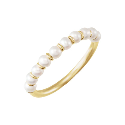 Cultured White Freshwater Pearl Ring 2