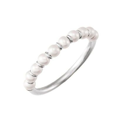 Cultured White Freshwater Pearl Ring 2
