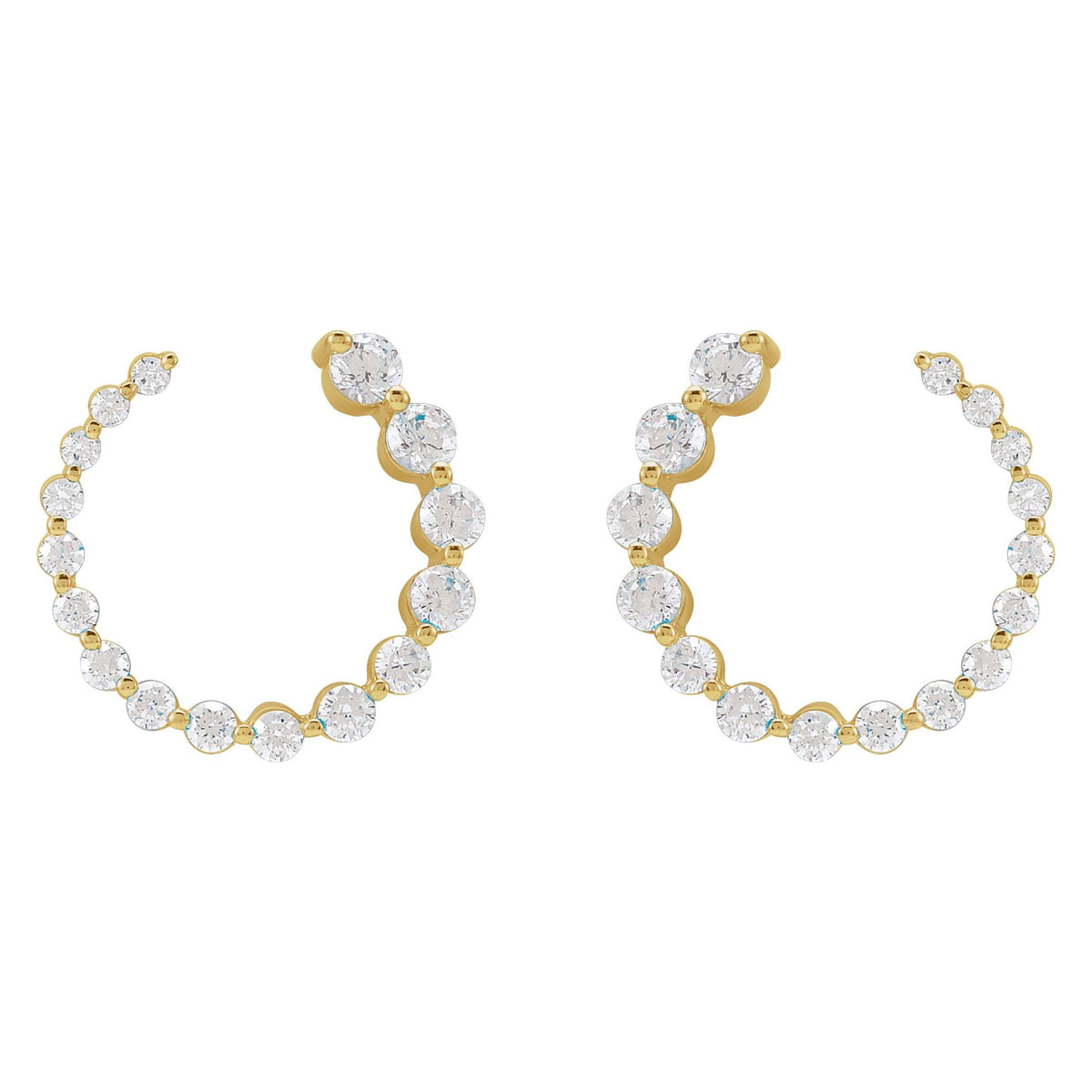 Natural Diamond Front-Back Earrings