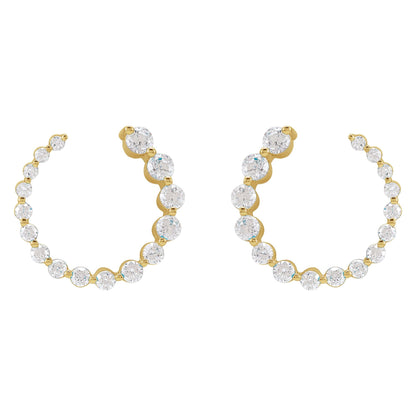 Natural Diamond Front-Back Earrings