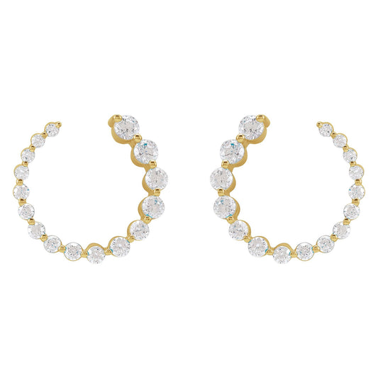 Natural Diamond Front-Back Earrings