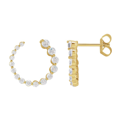 Natural Diamond Front-Back Earrings